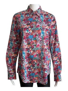 Xacus Jonna Italy Button-Down Floral Shirt – Size M